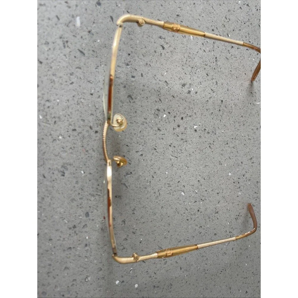 CHRISTIAN DIOR Eyeglasses Frames ONLY 49-19 01x2 Half Rim gold